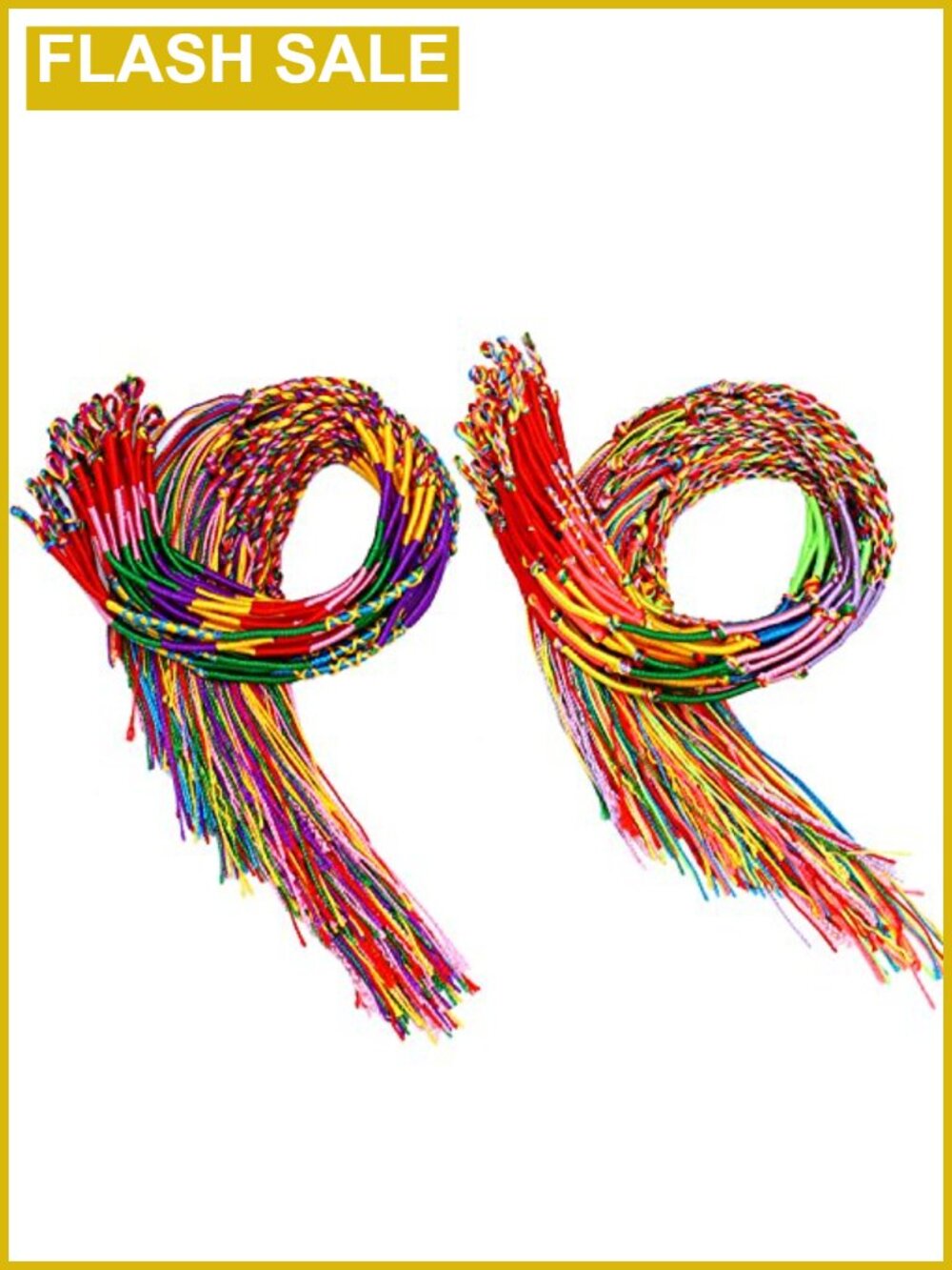 Handmade Braided Friendship Cord Bracelets 100 Pieces Party Favors Adjustable